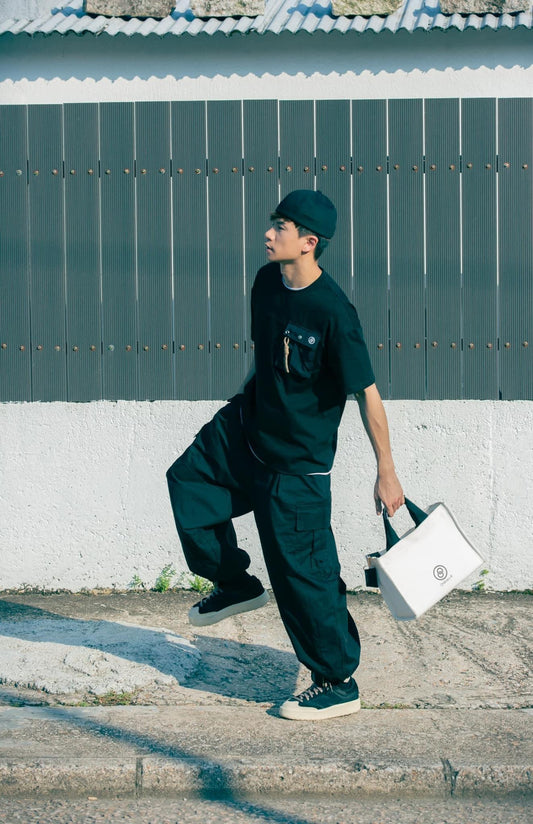 Ordinary8 Black Patchwork T-Shirt